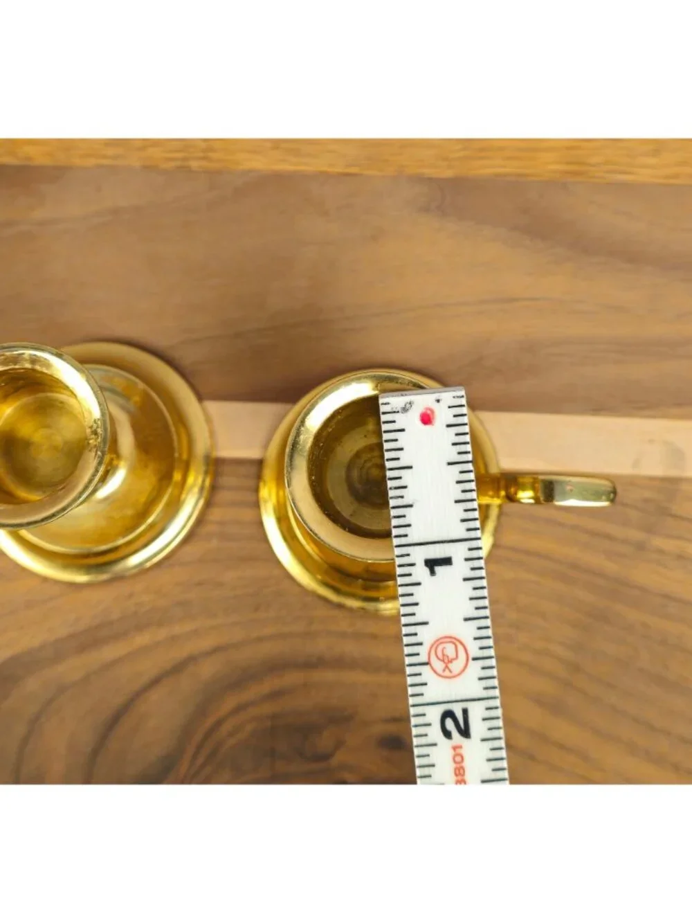 Set Of Two Vintage PartyLite Brass Chamberstick Candle Holders With Handles And - Picture 3 of 6